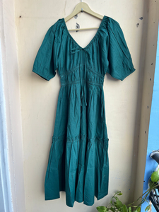 Vestido de Verano para Mujer, 100% Algodón, Verde, Midi, Casual, Maxi, con Escote Corazón, Vestido Largo de Algodón Indio a Precio de Fábrica - Product Image 6