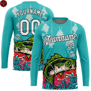Camiseta de Pesca Personalizada de Manga Larga, Transpirable, 100% Poliéster, Elástica en 4 Direcciones, Sublimación por Tinte, UPF 50, para Pesca con Mosca - Product Image 3