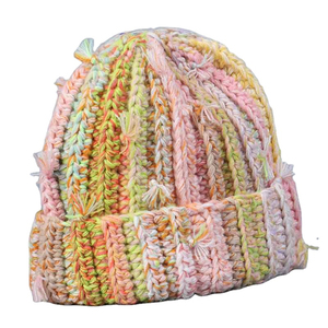Unisex Knitted Beanie Winter Fashionable Hat Dot Pattern Solid Color Custom Embroidery Logo Wool Blend Common Warm for Adults - Product Image 2
