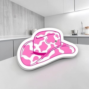 Placa de Pestañas Personalizable con Forma de Sombrero de Vaca, Magnética, de Acrílico, con Diseño de Flor/Diamante en Forma de Corazón, Ecológica, de Marca Privada - Product Image 1