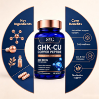 SYC BIO GHK-CU Peptide de Cuivre 300 mcg Mélange de Qualité Gélules Molles 120 Gélules Marque Privée OEM ODM Prix Usine Vente en Gros
