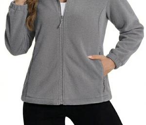 Veste zippée intégrale de luxe personnalisée pour femme – Vêtement d'extérieur athlétique haut de gamme - Product Image 3