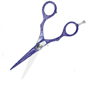 Ciseaux de coiffure professionnels en titane bleu, acier inoxydable, ciseaux de barbier, ciseaux de salon, poignée ergonomique - Product Image 3