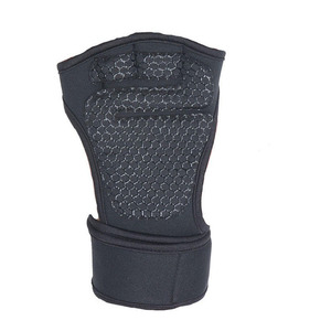 Gants de musculation en néoprène noir, antidérapants, respirants, pour entraînement, fitness, gym, crossfit, sangle de poignet réglable, unisexe, sport - Product Image 1