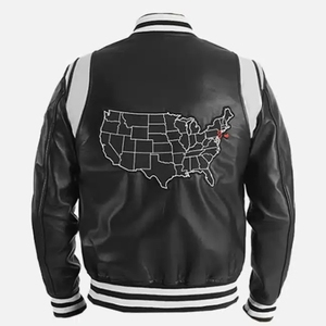 Veste en cuir pour homme 2026 Phi |    Veste brodée de fraternité | Veste brodée de fraternité, veste bomber personnalisable - Product Image 2