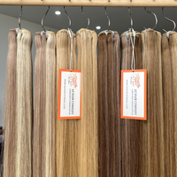 Ekstensi rambut benang Highlight harga grosir pabrik terbaik pesanan khusus pemasok rambut manusia Remy Vietnam