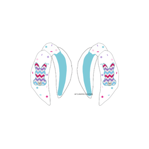 เครื่องประดับผมแบบผูกปมลายไพ่นกกระจอกสำหรับเทศกาลอีสเตอร์ ดีไซน์สวยงามทันสมัย ปักลายด้วยมือ ออกแบบลายไพ่ตามสั่ง สำหรับผู้หญิง - Product Image 4