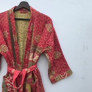 มาใหม่ล่าสุด Kantha เสื้อแจ็คเก็ตสั้นผ้าฝ้ายแฮนด์เมดแฮนด์เมดวินเทจผ้าฝ้าย Kantha ผ้าห่มแจ็คเก็ตสําหรับผู้หญิง - Product Image 1