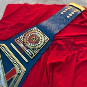 Ceinture de championnat universel personnalisée de lutte poids lourd avec plaques métalliques dorées de 50 pouces, taille adulte, sangle en cuir - Product Image 5