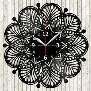 Wall Clock and <b>Watch</b> Iron Art Classic Style Flower Design for Home Decoration - Product Image 1