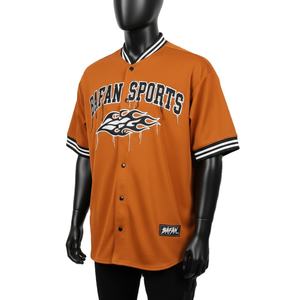 เสื้อยืดผู้ชายผ้าฝ้าย 100% ทรงหลวม พิมพ์ลาย เสื้อเบสบอลผู้ชาย ระบายอากาศได้ดี ผ้าโพลีเอสเตอร์ถักลายริบ  โลโก้แบบรีดร้อนสั่งทำได้ - Product Image 4