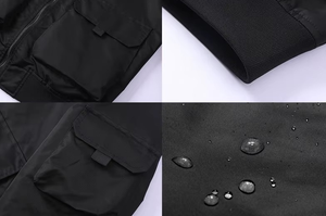 Chaqueta Bomber Casual de Nylon para Hombre, Cuello Alto, Cierre Completo, Diseño Varsity Elegante, Logotipo Personalizado, Chaqueta Holgada de Lona Personalizada - Product Image 6