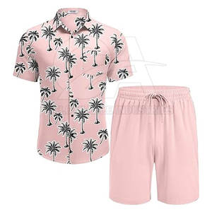 Conjunto de Camisa y Pantalones Cortos de Lino para Hombre, Ropa de Playa Transpirable, Conjunto de Verano Moderno para Hombre, Camisa y Pantalones Cortos a Juego - Product Image 4