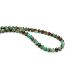 Perles de pierres précieuses naturelles lisses 8 mm Bio Chrysoprase Jaspe Vert Australien Certifiées par un tiers pour la fabrication de bijoux Coszcalt - Product Image 5