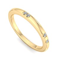 Anillo de Oro Rosa de Lujo con Diamante Cultivado en Laboratorio, Certificado IGI, Minimalista, con Banda de Cúpula, Corte Brillante, Apilable, para Aniversario o Boda
