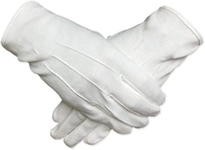 Premium Quality Customized Masonic <b>Badges</b> White Cotton High Quality Solid Color Classical Style Full Finger <b>Button</b> Cuff Sew-On - Product Image 6
