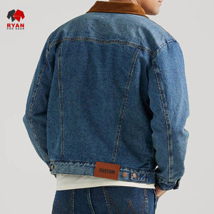 Veste en jean personnalisée Ryan Pro Gear pour hommes avec logo personnalisé, design ODM - Product Image 4