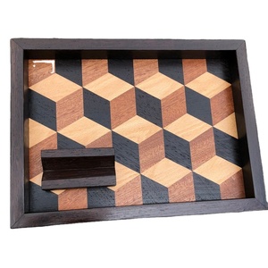 Attractive Ordered Mango Wood Best Designer Wooden Rectangular Unique Tray Distressed Wood Serving Tray - Product Image 1