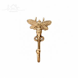 Solid Brass Bee Wall Hook Decorative Insect Design <b>Coat</b> Hook <b>Robe</b> Towel Hat Bag Key Holder Vintage Home Wall Decor - Product Image 1