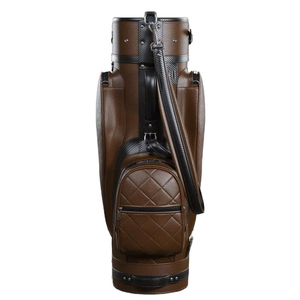 Bolsa de Golf de Cuero Personalizada al por Mayor con su Marca, Diseño de Lujo, Portátil, Ligera, Color Marrón, Bolsillos Duraderos - Product Image 1
