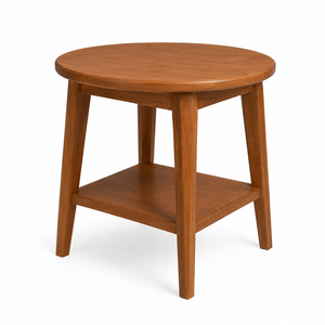 <b>Solid</b> Teak <b>Round</b> <b>Dining</b> <b>Table</b> Open Shelf Scandinavian Minimalist Eco-Friendly Durable Waterproof 2-Seater for Villa Hotel Use - Product Image 2