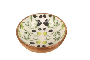 Plato Decorativo de Madera con Estampado Esmaltado, Tazón de Madera Duradero y Sostenible, Utensilios de Madera, Tazón de Madera para Comida, para Cocina, Bodas y Catering - Product Image 2