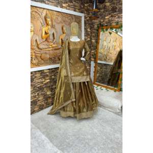 Conjunto de Lehenga con Top de Fiesta para Mujer de Diseñador con Hermoso Dupatta - Product Image 4