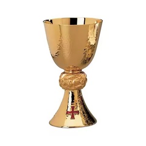 Cáliz Eucarístico de Metal, Vaso Religioso para la Comunión, para el Altar de la Iglesia y Ceremonias de Adoración - Product Image 2
