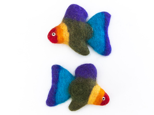 Juguete de Pescado de Fieltro de Lana Hecho a Mano de 9 cm, Colorido, Seguro, Hipoalergénico, para Jugar, Comercio Justo, Ético, Venta al por Mayor - Product Image 6