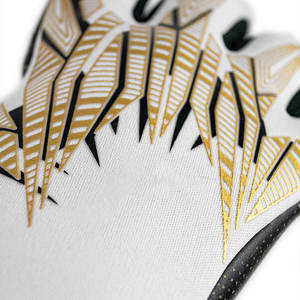 Gants de gardien de but professionnels, blancs, en latex, respirants, réglables, avec protection des doigts, pour l'entraînement au football, les matchs, utilisation en extérieur - Product Image 3