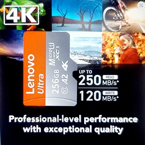 Tarjeta de Memoria Micro SD de Alta Velocidad Lenovo de 512 GB, Video 4K Full HD, Compatible con Teléfonos, Cámaras de Acción GoPro, 64 GB, 128 GB, 256 GB - Product Image 1