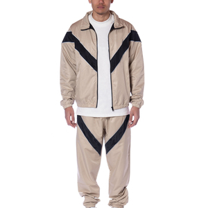 Conjunto de Chaqueta Cortavientos Informal para Hombre con Logotipo Personalizado a la Moda, Conjunto de Dos Piezas de Poliéster, Traje Deportivo Cortavientos Transpirable para Hombre - Product Image 1