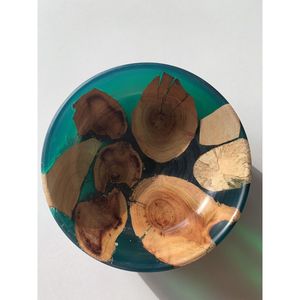 Tazón de Servir Premium Hecho a Mano de Madera y Resina para Frutas, Aperitivos y Alimentos - Product Image 1