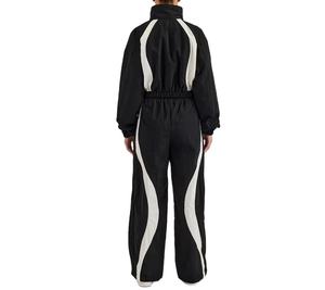 Vente Flash : Ensemble Survêtement Femme 2 Pièces en Nylon avec Panneaux Contrastants, Coupe-Vent, Qualité Supérieure, Personnalisable OEM - Product Image 3