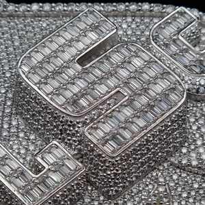 Colgante Personalizado en Forma de Espada, Estilo Hiphop, Plata 925, Oro 10K, Letras 3D Personalizadas, Diamantes Moissanite VVS, Colgantes Finos - Product Image 3