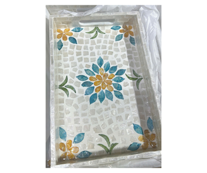 Plateau en rotin de qualité supérieure avec incrustation de nacre, provenant d'un fournisseur vietnamien - Plateau de service artisanal pour la décoration intérieure, prix abordable - Product Image 5