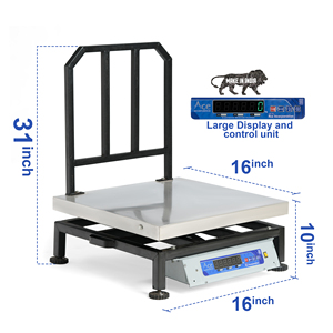 ACE <b>Top</b> Selling Digital Heavy-Duty Stainless Steel Compact Platform Weighing Scale 10/20 Gram Accuracy 120kg <b>Load</b> Capacity 1 - Product Image 4