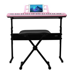 Órgano electrónico para teclado de iluminación de 61 teclas, soporte de Piano, altavoces integrados, resto de música, pantalla LED, 3 modos de enseñanza para - Product Image 6