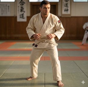 Ensemble de kimono de BJJ en coton 12oz avec pantalon à cordon de serrage traditionnel pour l'entraînement - Product Image 1