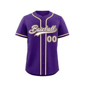 Maillot de baseball/softball unisexe pour adultes de haute qualité, 100% polyester, logo personnalisé imprimé, séchage rapide, respirant, vêtements de sport OEM - Product Image 1