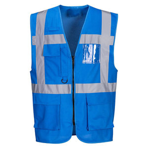 Construction <b>Worker</b> Safety Clothing Vest <b>Jackets</b> Road High Visibility Reflective Tape Breathable Working Vest for Security - Product Image 1