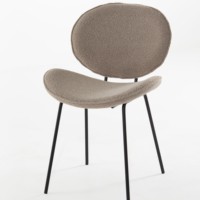 Chaise de salle à manger Vandana Zentrix Maxima Greige Boucle avec un design ergonomique moderne et un confort premium