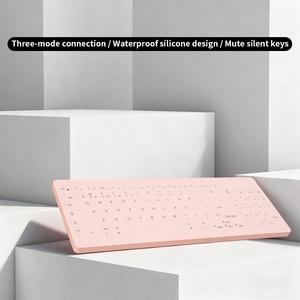 HengYu New 96-Key Silent Membrane Three-Mode Waterproof Wireless Portable <b>Keyboard</b> Type-C Interface No Backlight for All Pad - Product Image 2