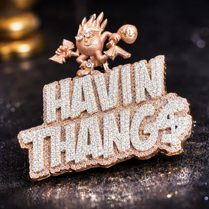 Hip Hop Logo Jewelry Men's Iced Custom Letter Pendant 925 Sterling <b>Silver</b> Rhodium Plated Moissanite Name <b>Initial</b> Party <b>Necklace</b> - Product Image 5