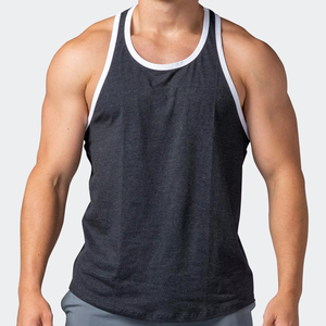 Custom Logo <b>Men</b>’s Y-Back Tank Top Breathable Knitted Fitness <b>Singlet</b> <b>for</b> Gym & Athletic Wear - Product Image 1