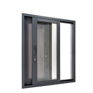 Fenêtre coulissante en aluminium à rupture de pont thermique, directement de l'usine, sans fuite, pour bâtiments résidentiels à forte pluie - Product Image 1