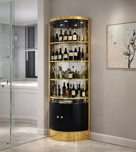 High <b>End</b> Wooden <b>Bar</b> Cabinet Argmac Multifunction Storage with Multiple Compartments Freestanding Design for Home Club and Lounge - Product Image 2