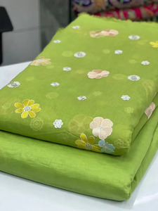 High Quality Malty Embroidery Fabric Polyester Georgette Mesh Lace Fabric for Bridal Wear <b>Home</b> <b>Textile</b> and Garments - Product Image 2