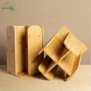 Organisateur de sol moderne et durable en bambou pressé, design pliable peint, multi-compartiments pour la vaisselle et le stockage alimentaire - Product Image 5