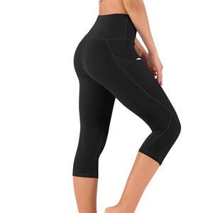 Shorts de yoga capri pour femmes, taille élastique, avec poches, extensibles, respirants, pour la gym, le fitness et l'entraînement, vente en gros personnalisée - Product Image 5
